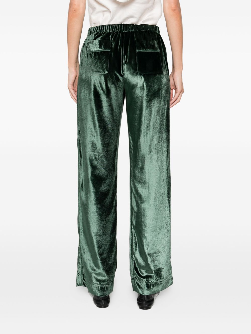 F.R.S . Velvet high-waisted trousers