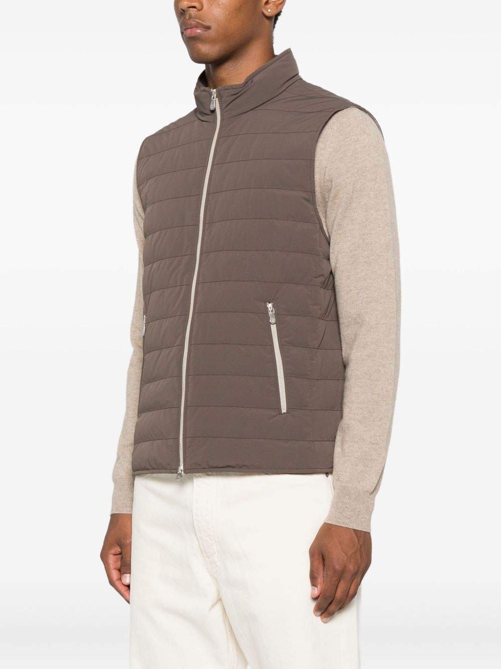 Brunello Cucinelli Quilted zip-front vest