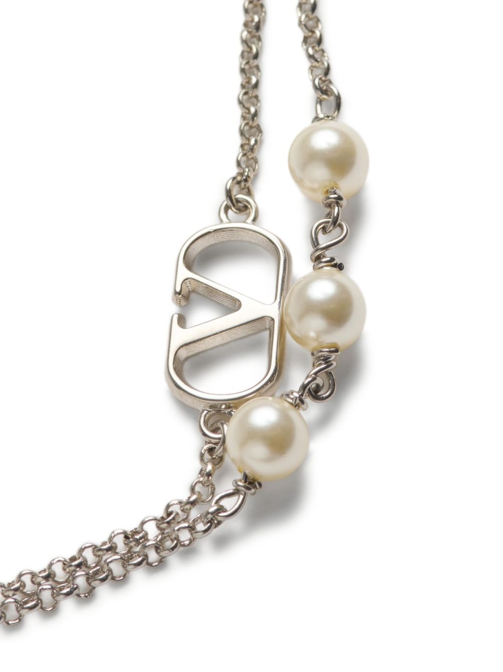 Valentino Garavani VLogo bracelet with swarowski pearls