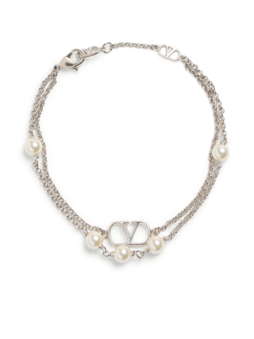 Valentino Garavani VLogo bracelet with swarowski pearls