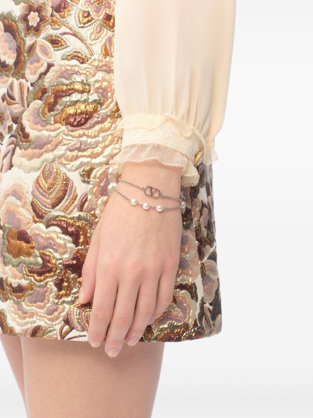 Valentino Garavani VLogo bracelet with swarowski pearls