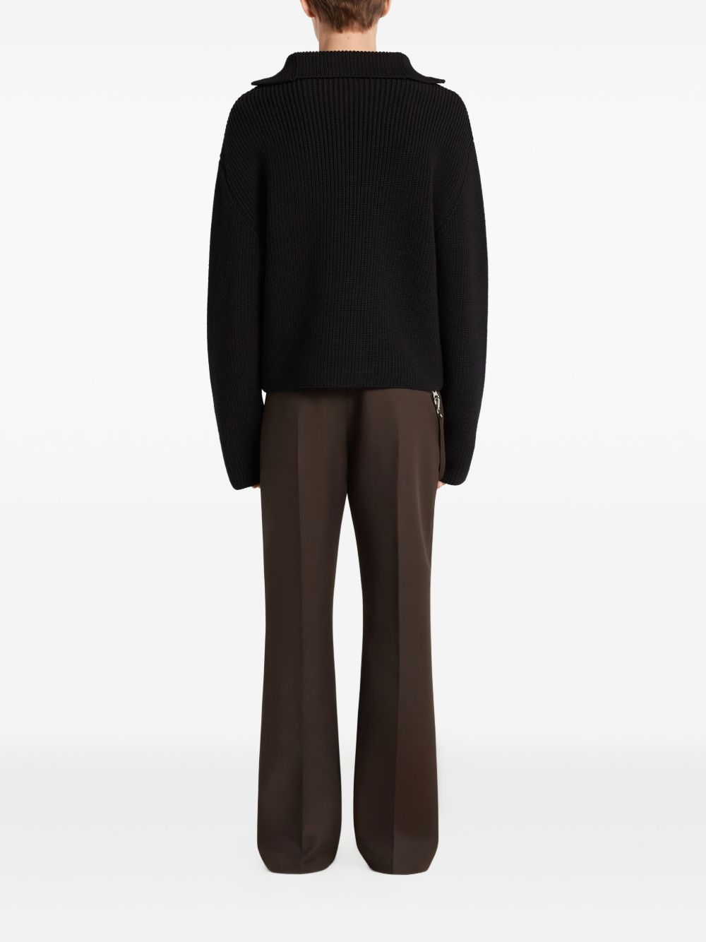 Courreges Pre Zipped wool sweater