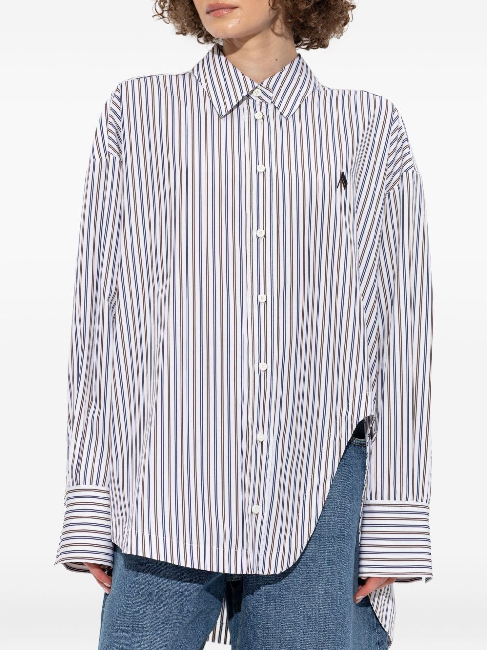 The Attico Striped cotton shirt