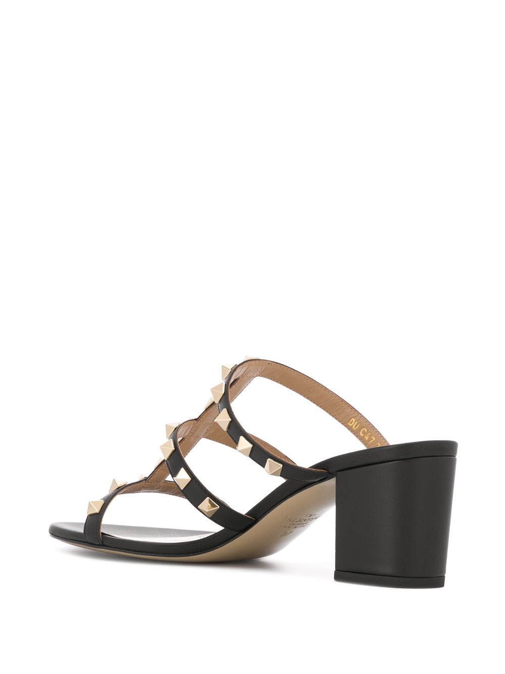 Valentino Garavani Rockstud Calfskin Slider Sandal 60mm