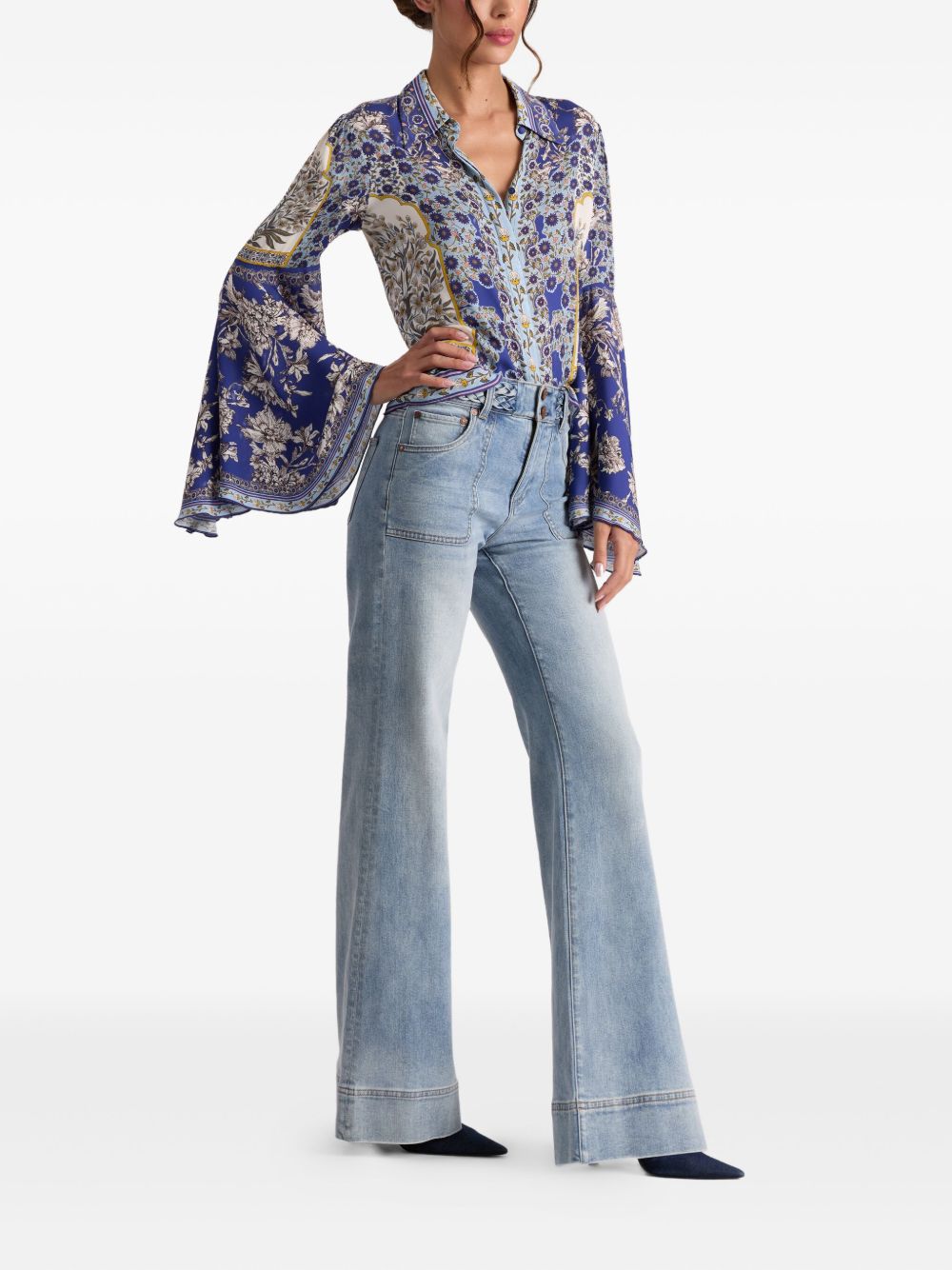 Alice + Olivia Shirts Purple