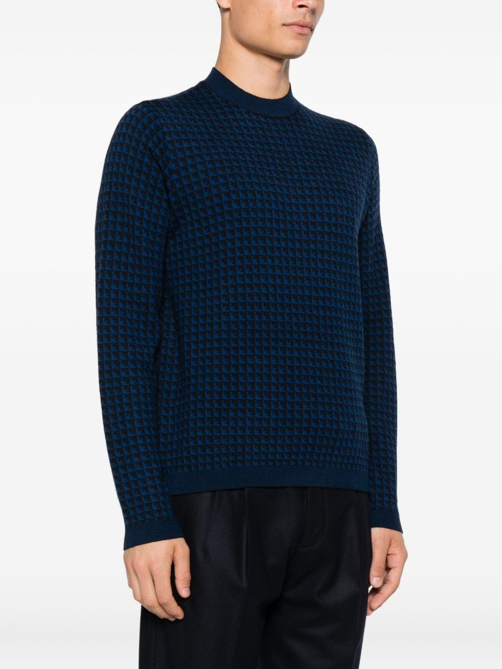 Emporio Armani Houndstooth wool sweater
