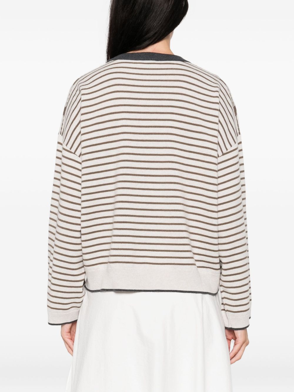 Brunello Cucinelli Striped crew-neck sweater