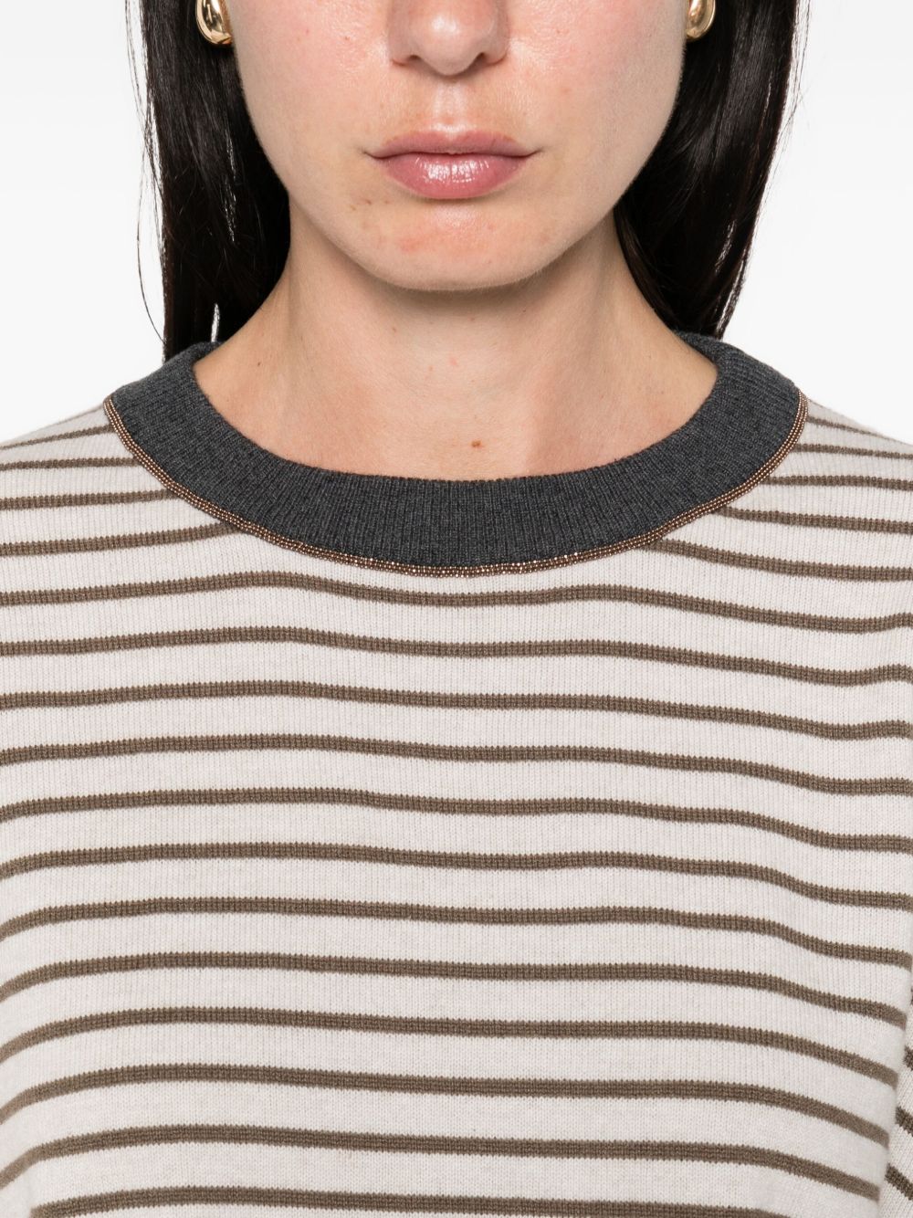 Brunello Cucinelli Striped crew-neck sweater