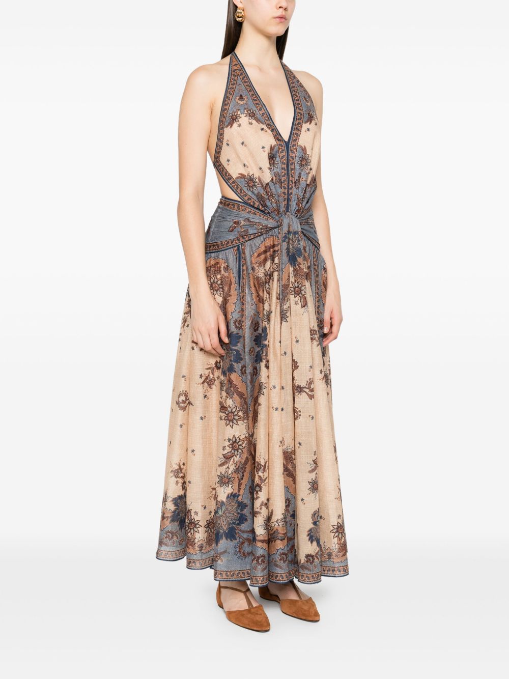 Zimmermann Ascension long cotton dress with print