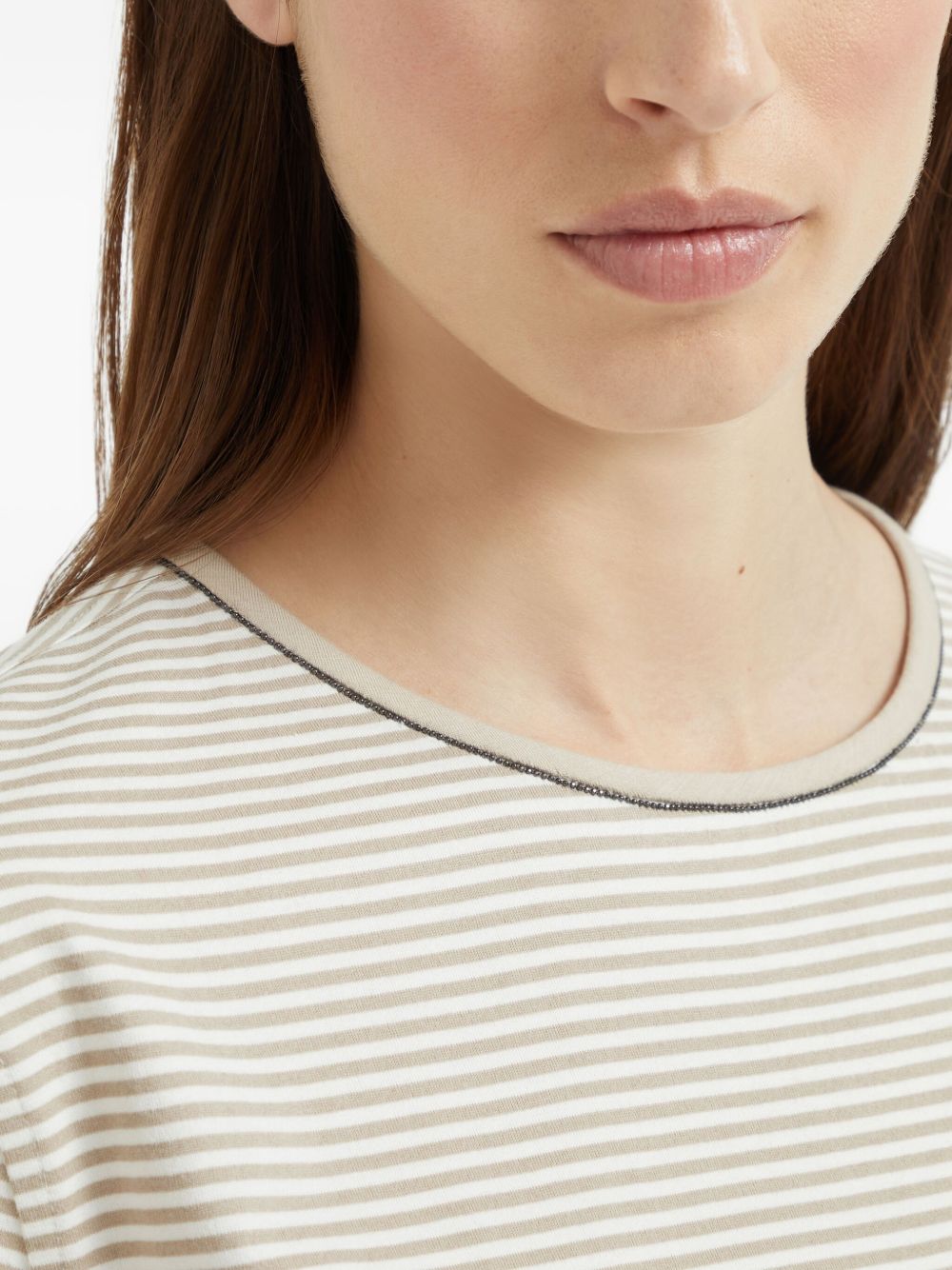 Brunello Cucinelli Cotton Stripe T-Shirt
