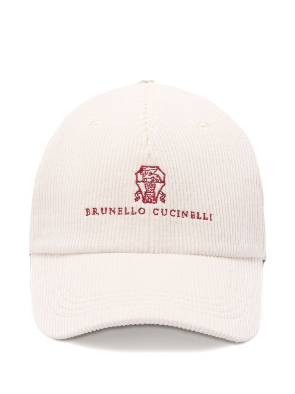 Brunello Cucinelli Baseball hat in comfortable cotton and cashmere corduroy with embroidered logo