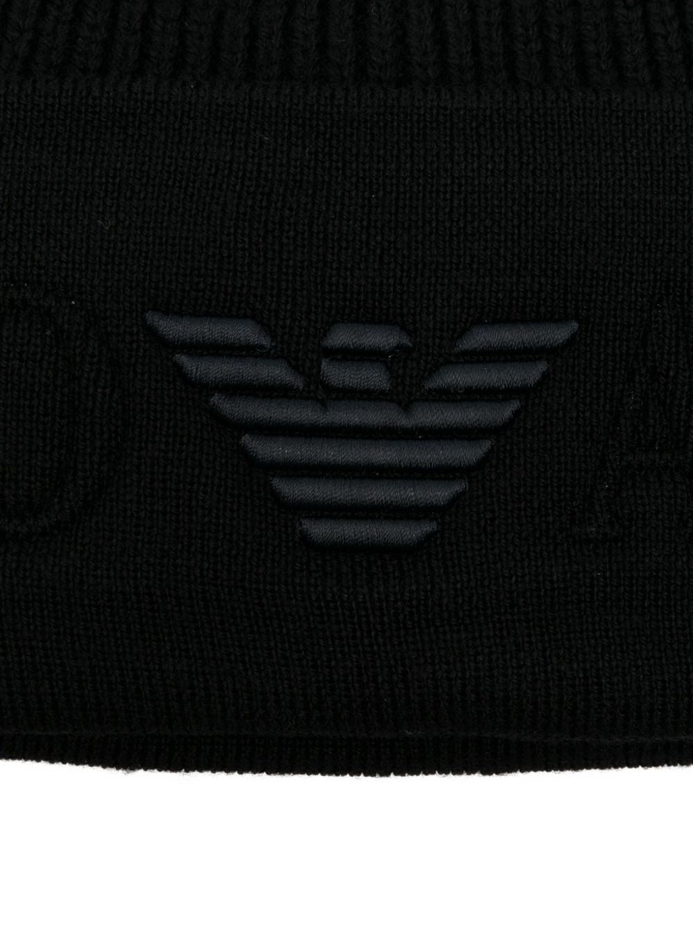 Emporio Armani Logo wool beanie