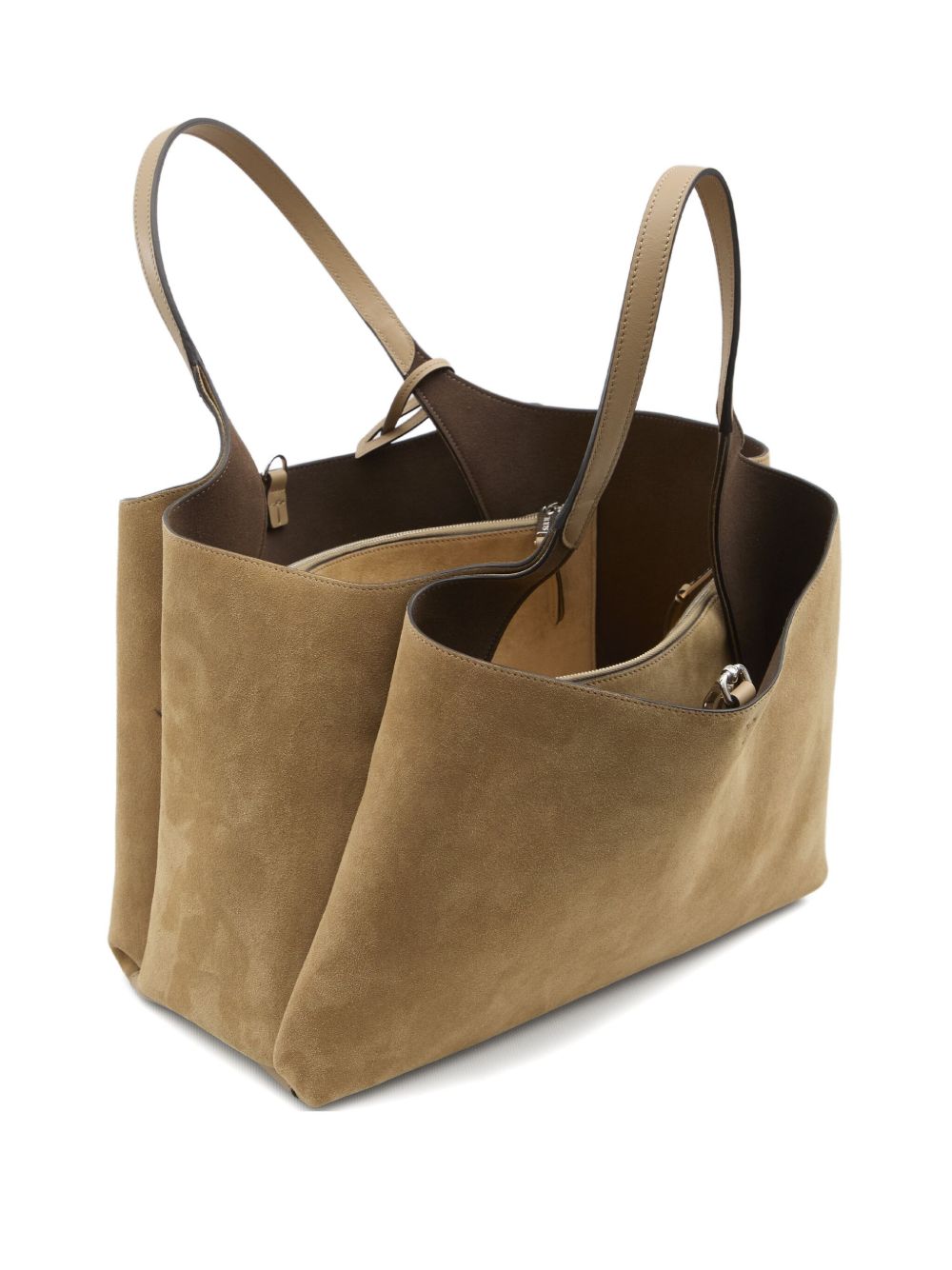 Tod's Logo-charm suede tote bag