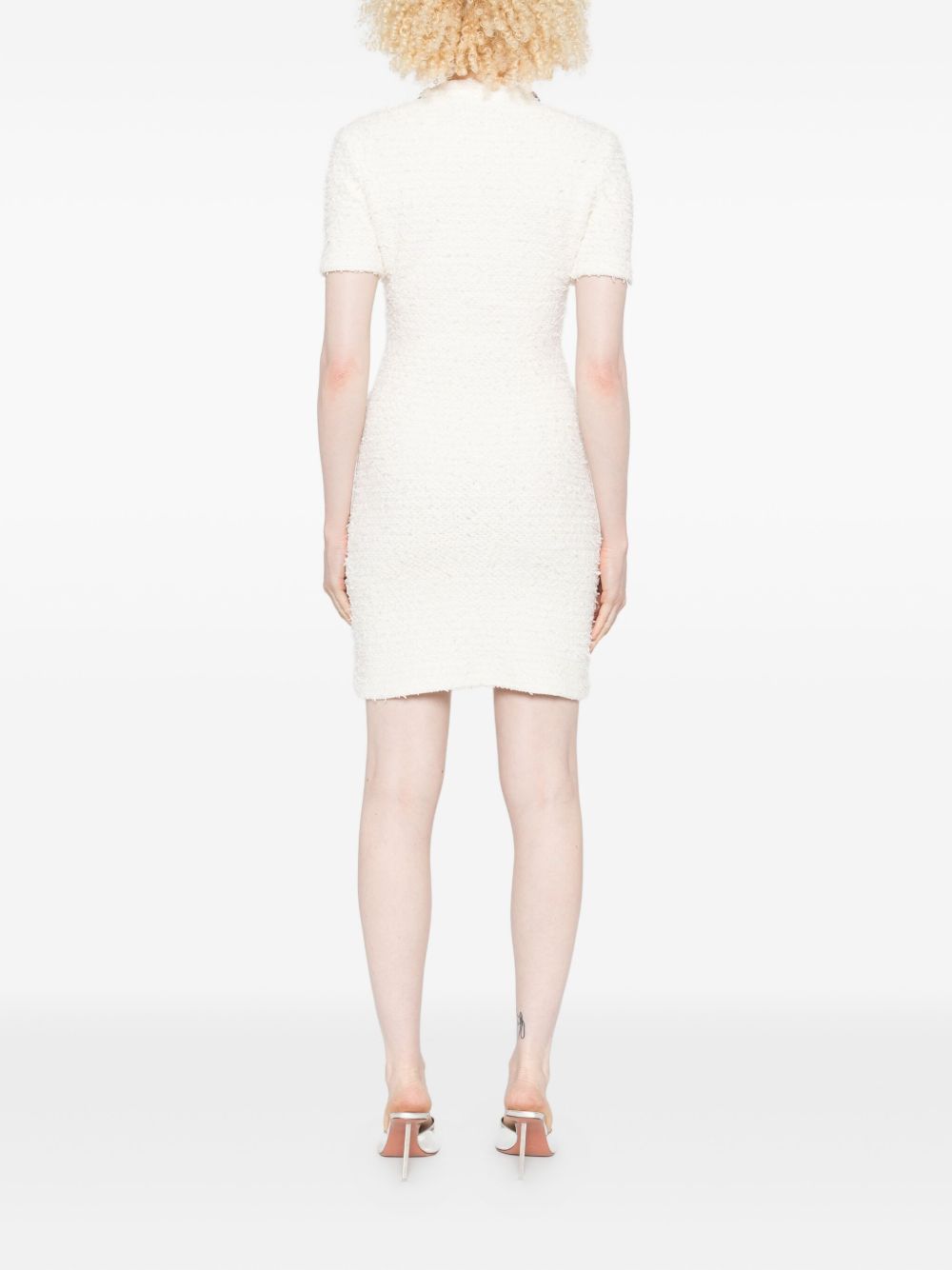 Self-Portrait Embellished button-detailed mini dress