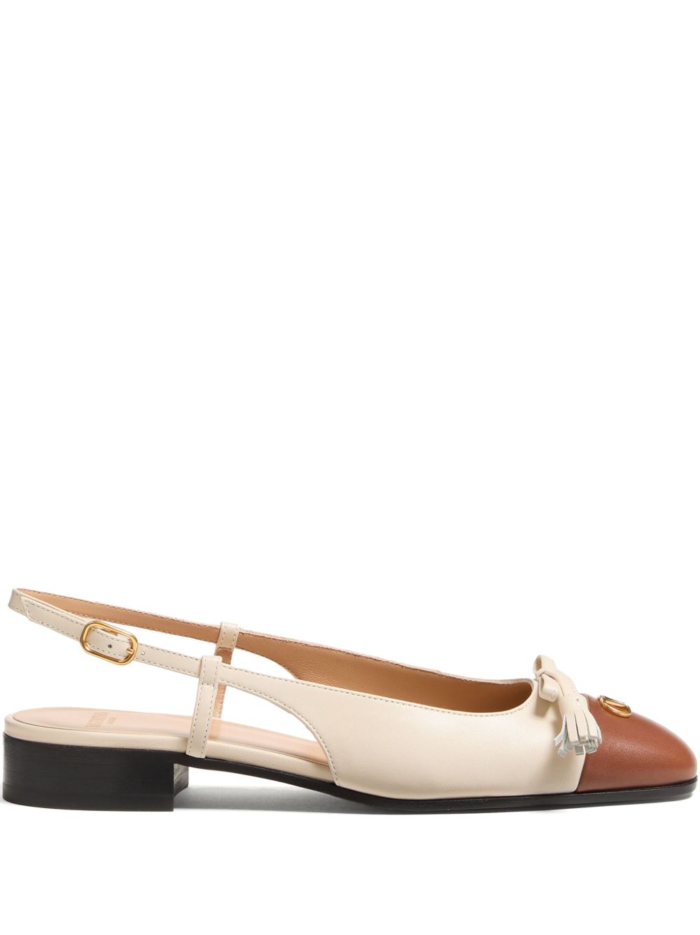 Valentino Garavani Du Roi leather ballet flats