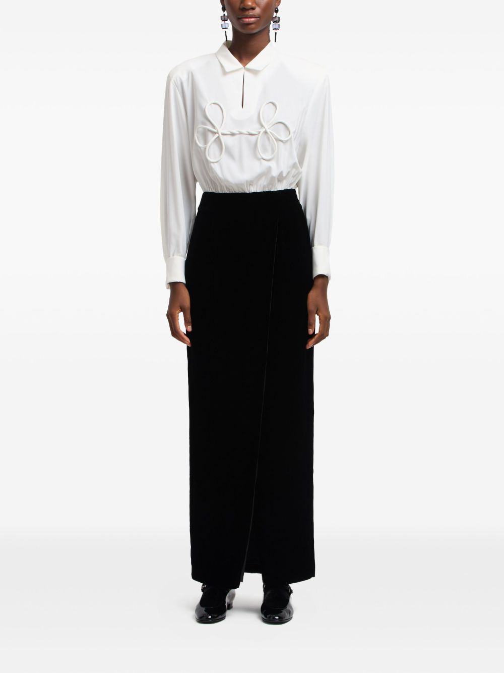 Emporio Armani ASV Jeu de Cartes Velvet Two-Piece Dress