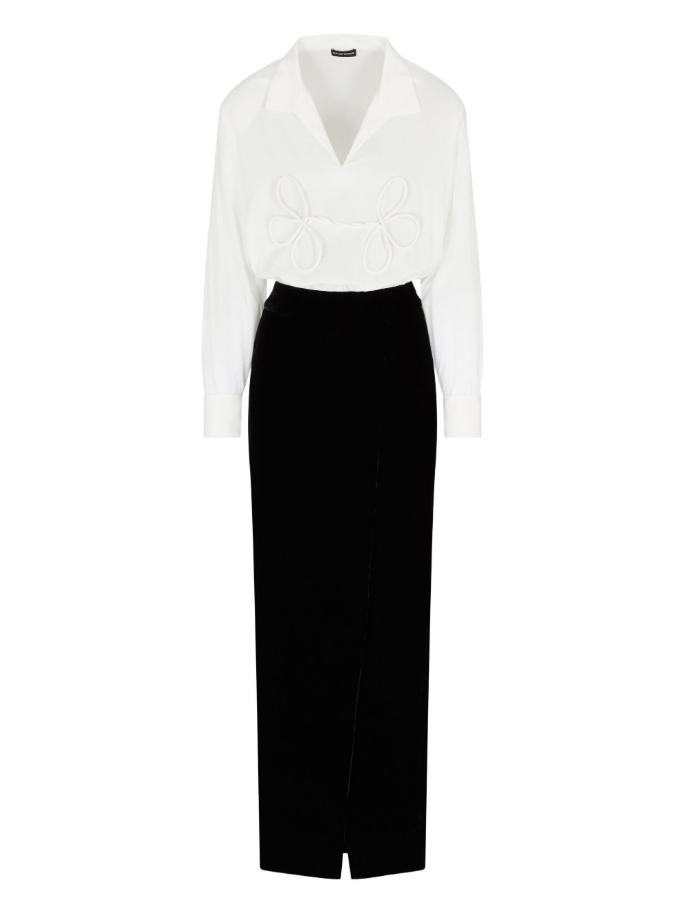 Emporio Armani ASV Jeu de Cartes Velvet Two-Piece Dress