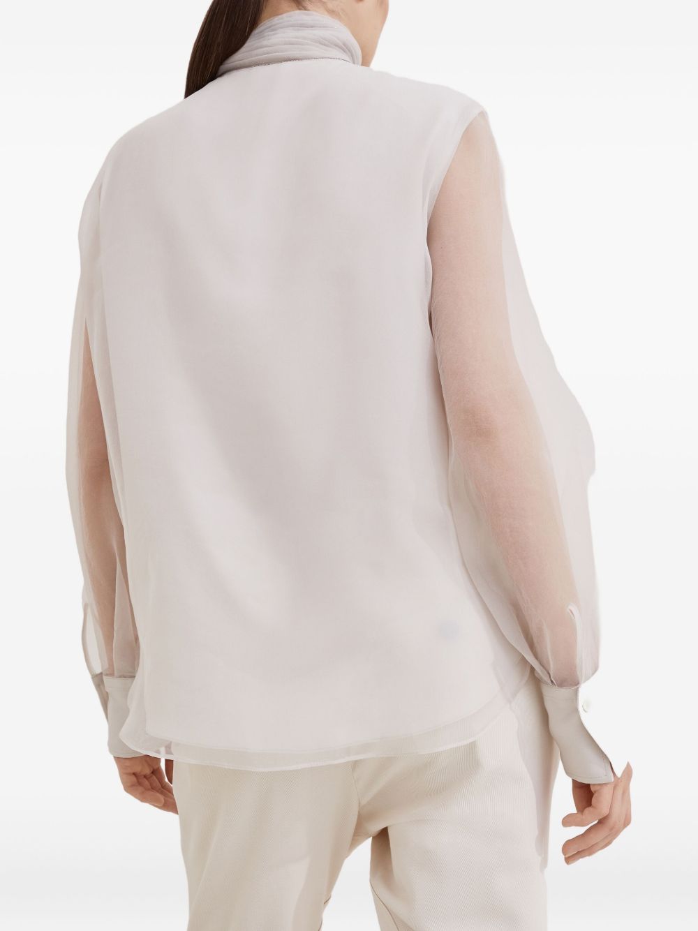Brunello Cucinelli Pussybow silk blouse