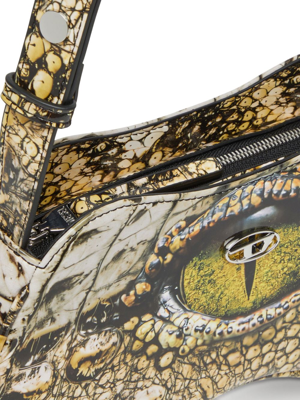 Diesel Play-Glossy shoulder bag with print