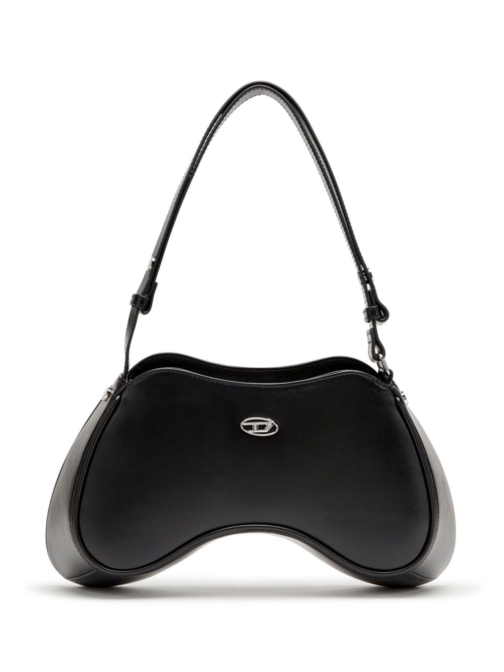 Diesel Play-Semi gloss leather shoulder bag