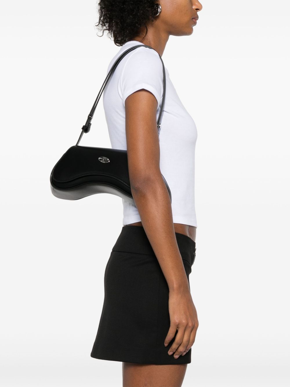 Diesel Play-Semi gloss leather clutch