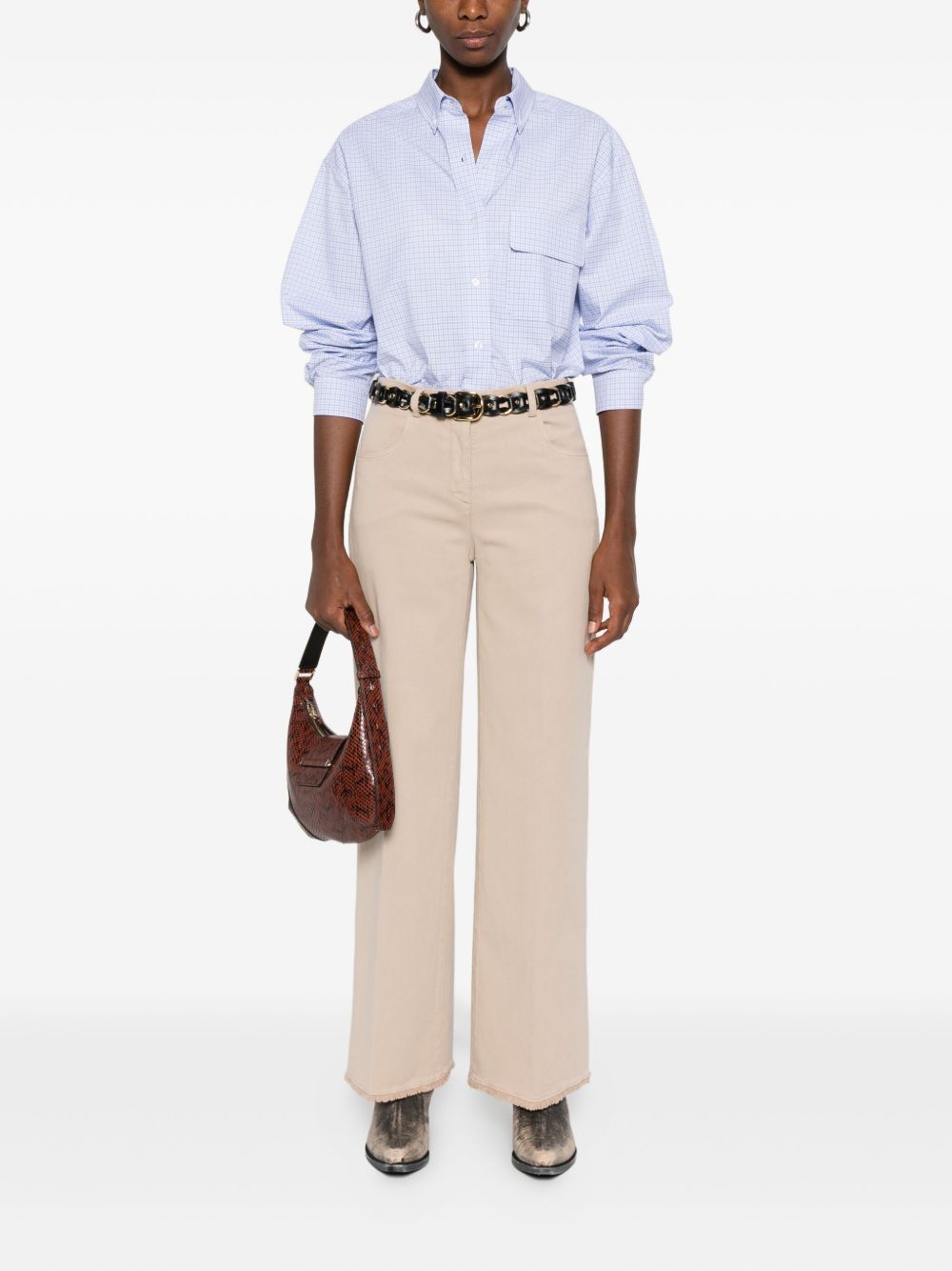 Via Masini 80 Trousers Beige