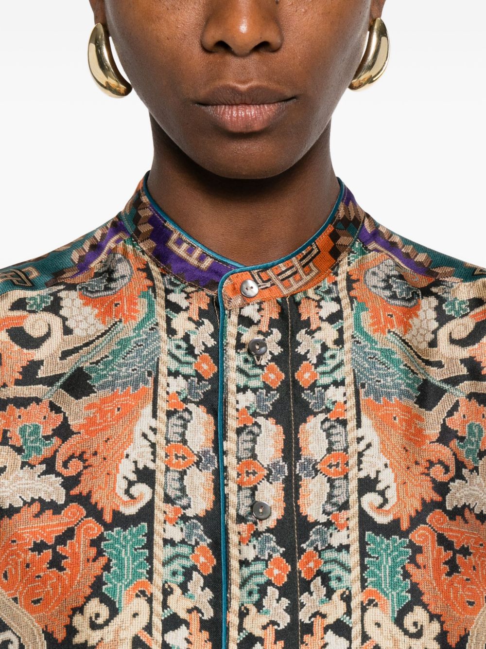 Pierre Louis Mascia Printed silk shirt
