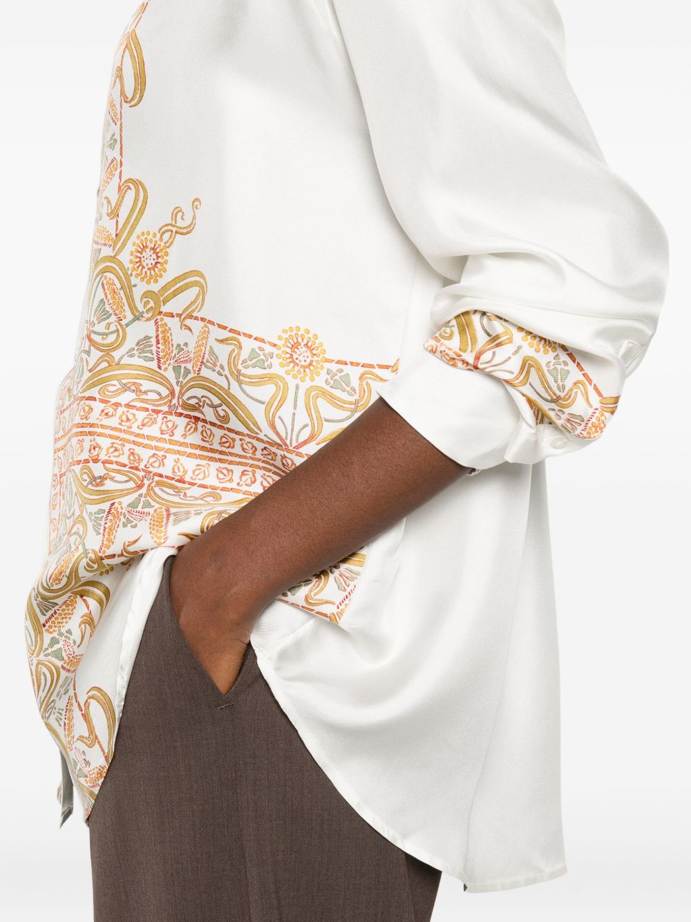 Pierre Louis Mascia Embroidered silk shirt