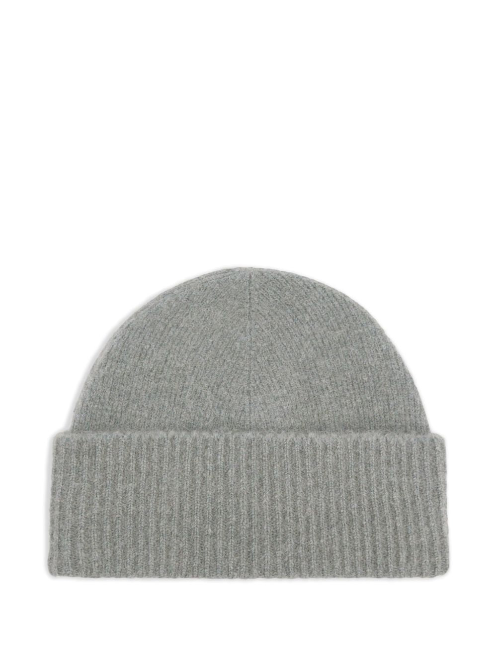 Ami Paris Grey Alpaca Striped Ami De Coeur Beanie