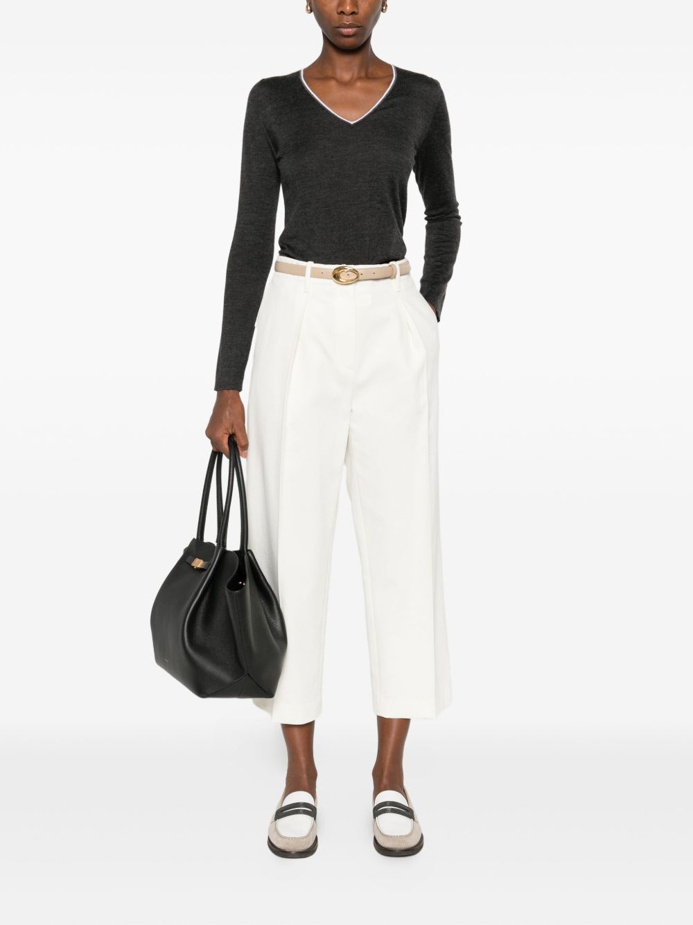 Brunello Cucinelli V-neck embellished sweater