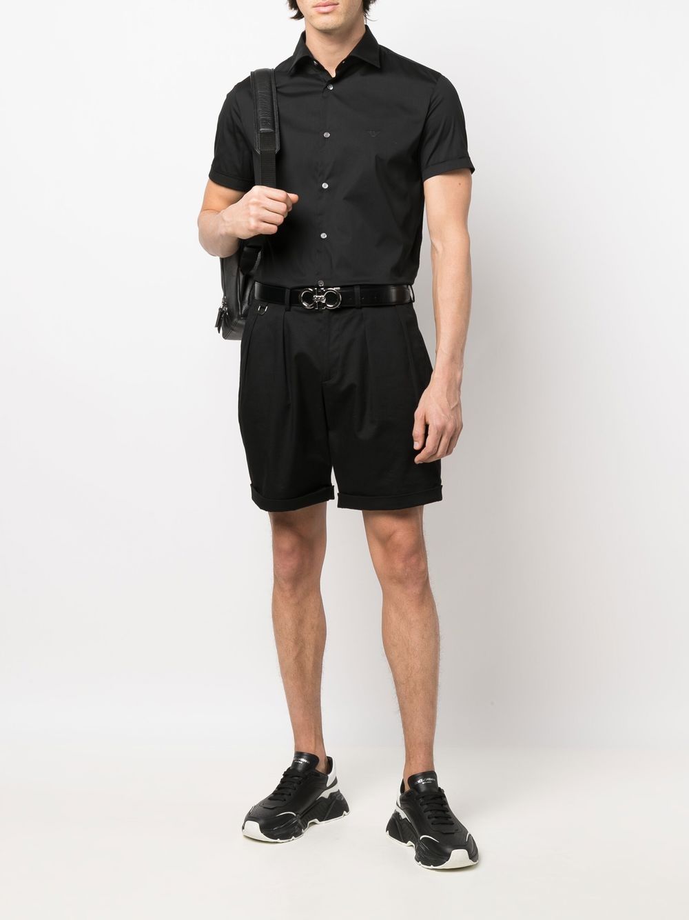 Emporio Armani Short-sleeved poplin shirt