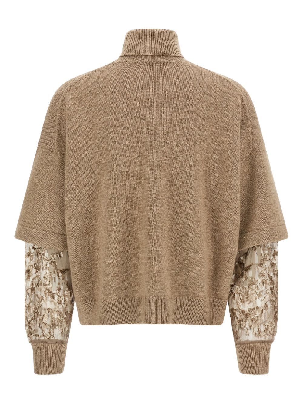 Brunello Cucinelli Sequin-embellished high-neck sweater
