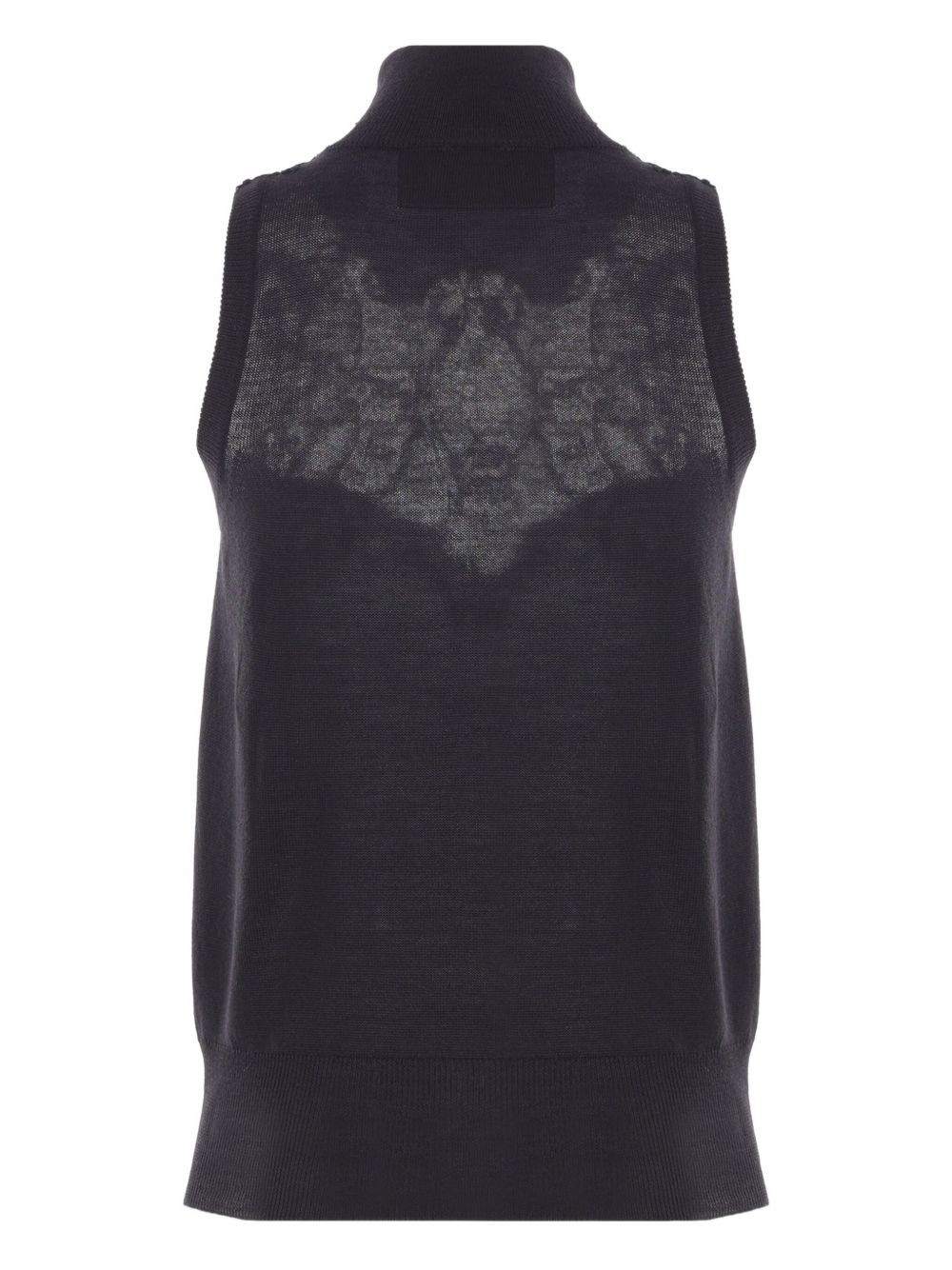 Ermanno Scervino Lace-insert turtleneck top