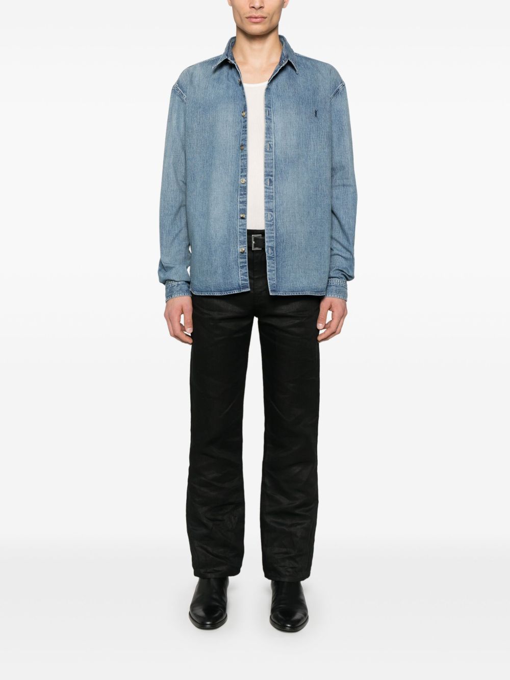 Saint Laurent Cassandre denim shirt