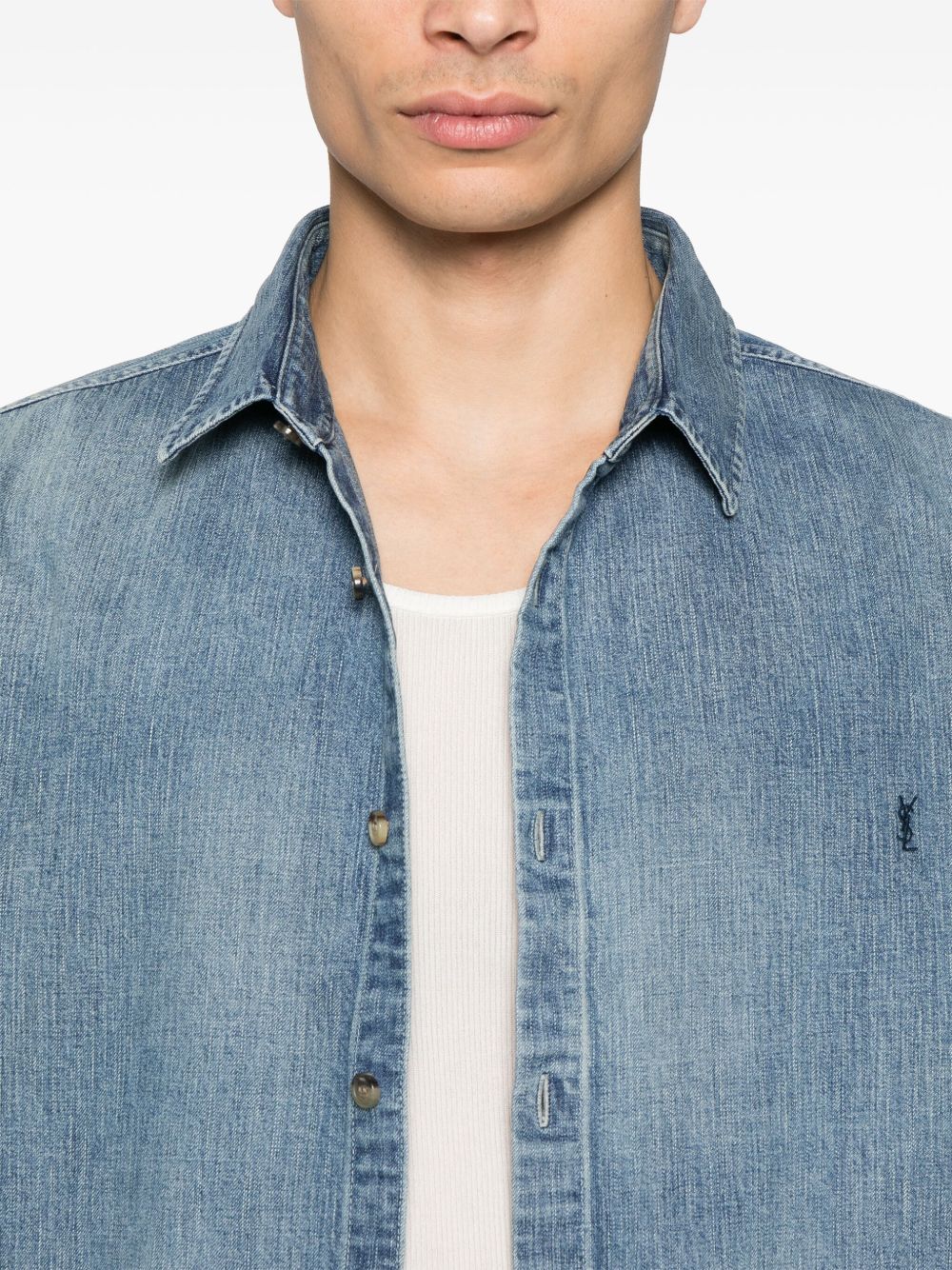 Saint Laurent Cassandre denim shirt