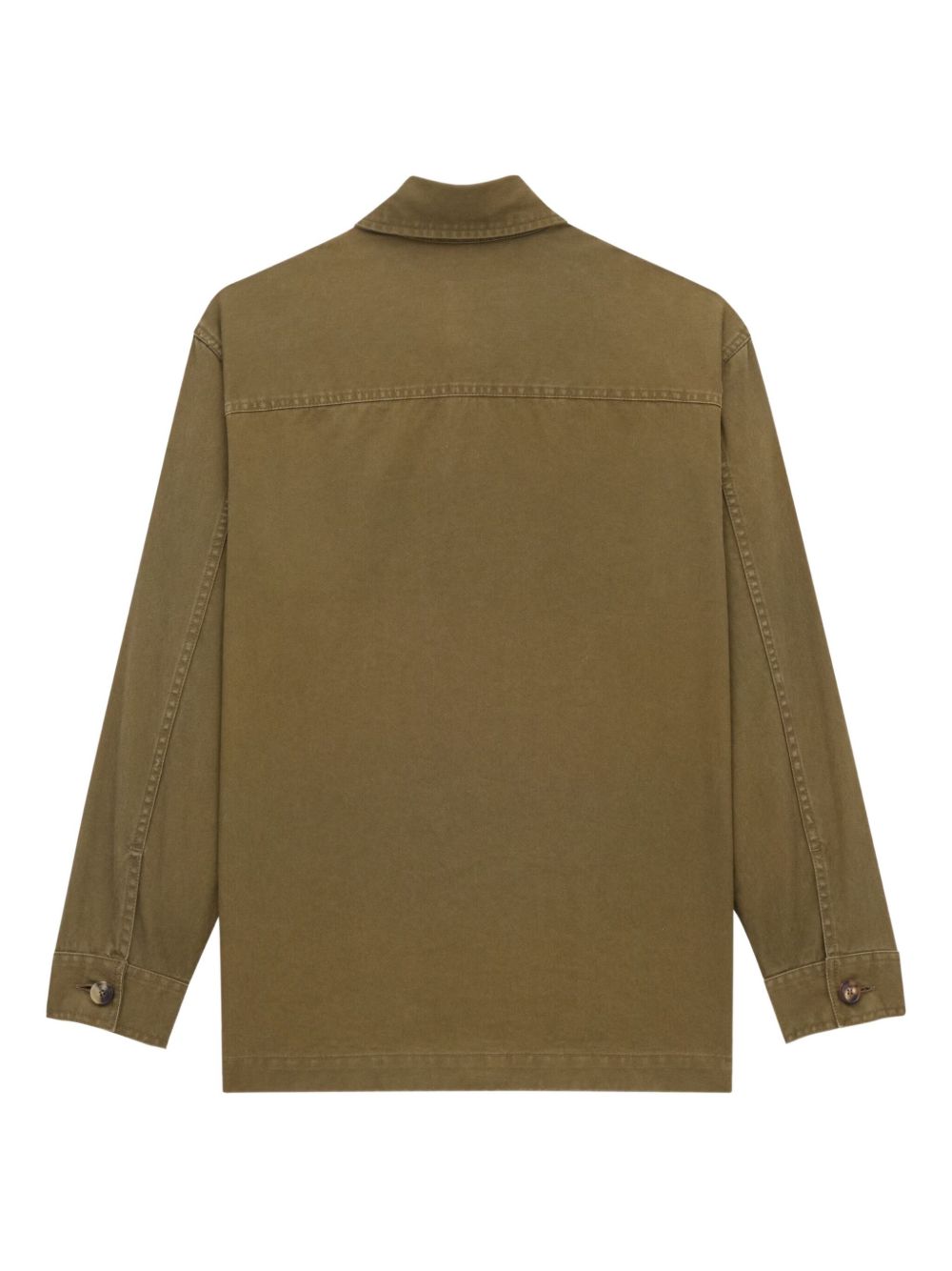Saint Laurent Cassandre overshirt in cotton and linen gabardine