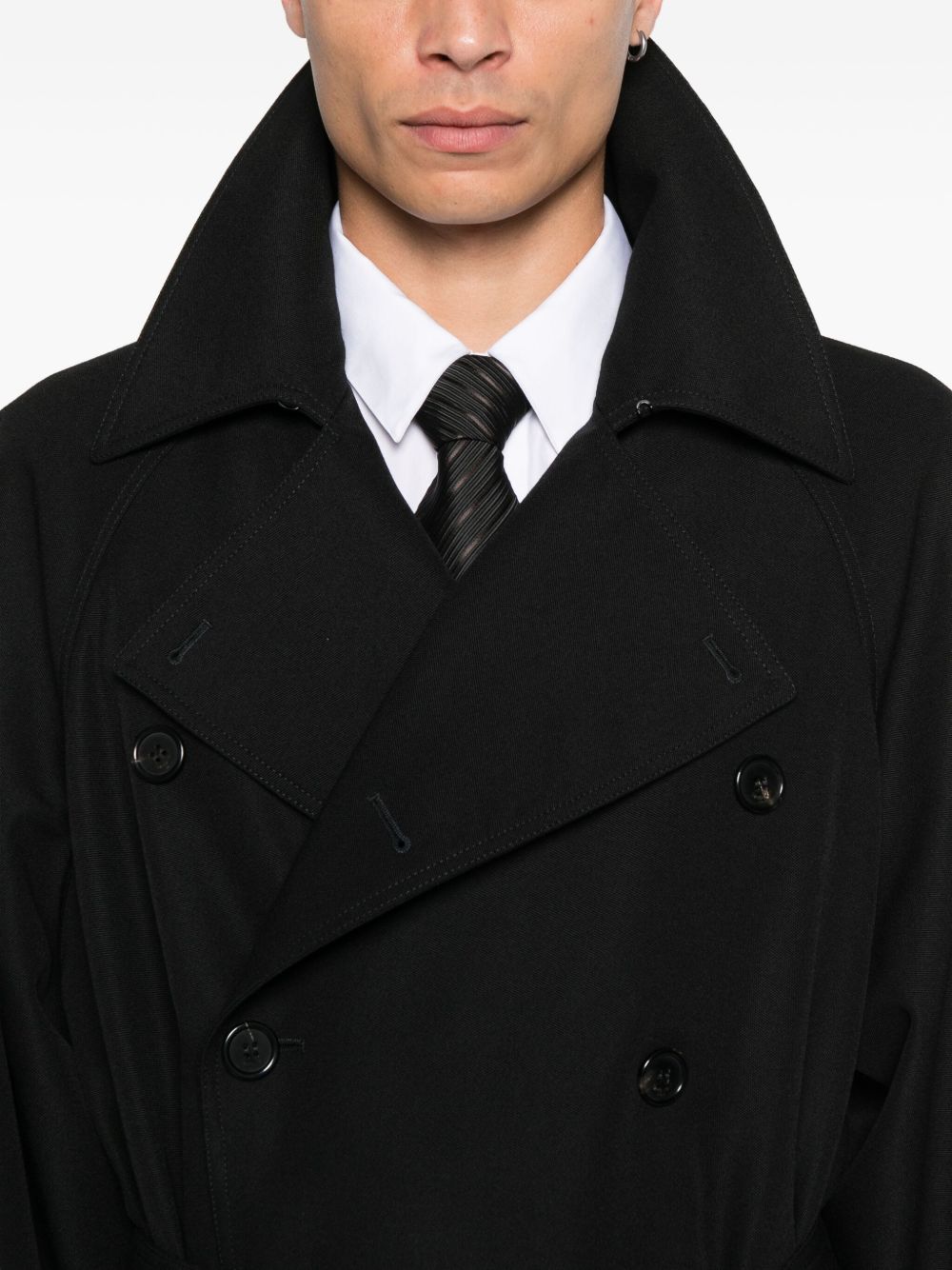 Saint Laurent Button-fastening belted jacket