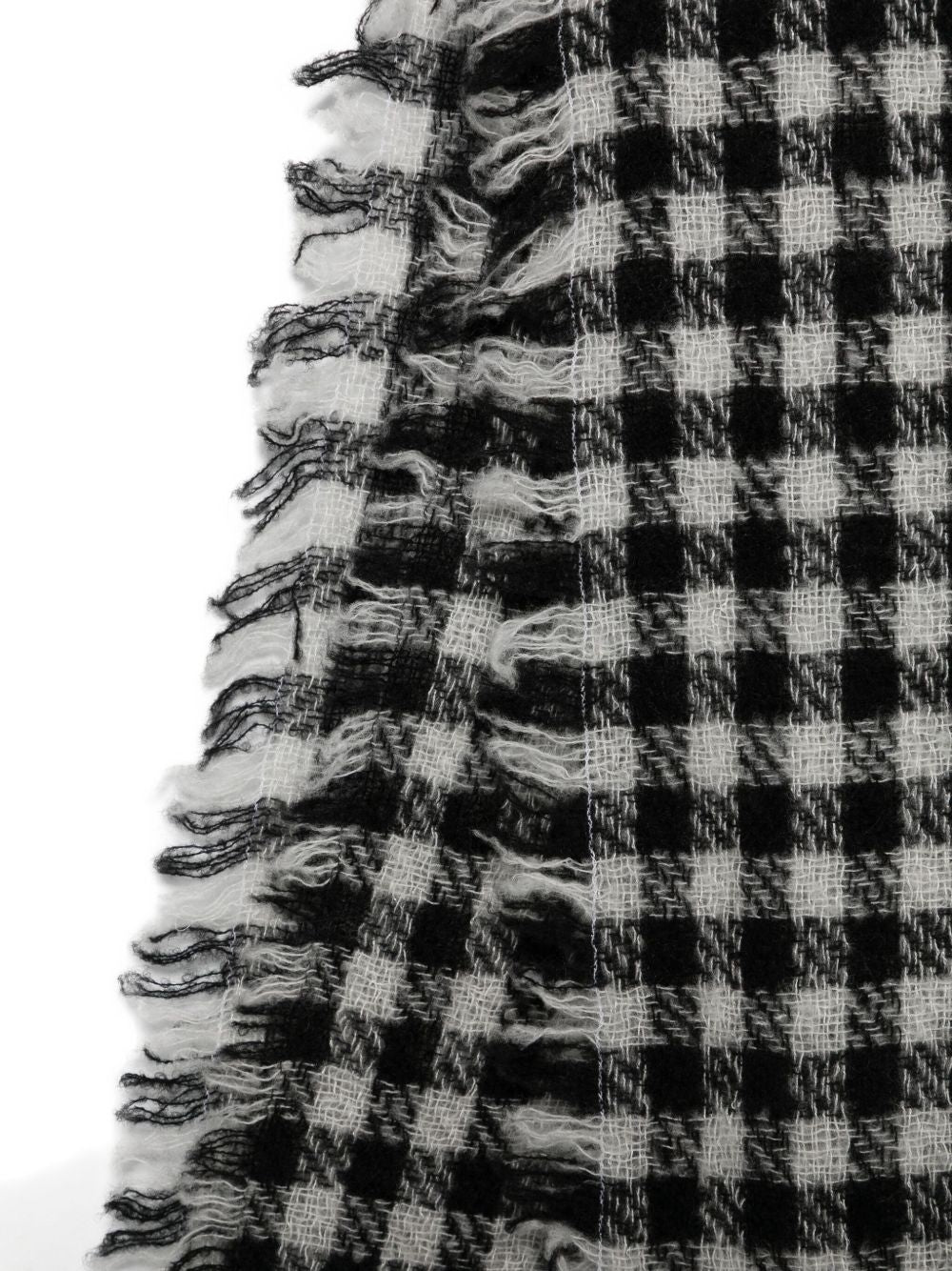 Faliero Sarti Gingham frayed-edge scarf