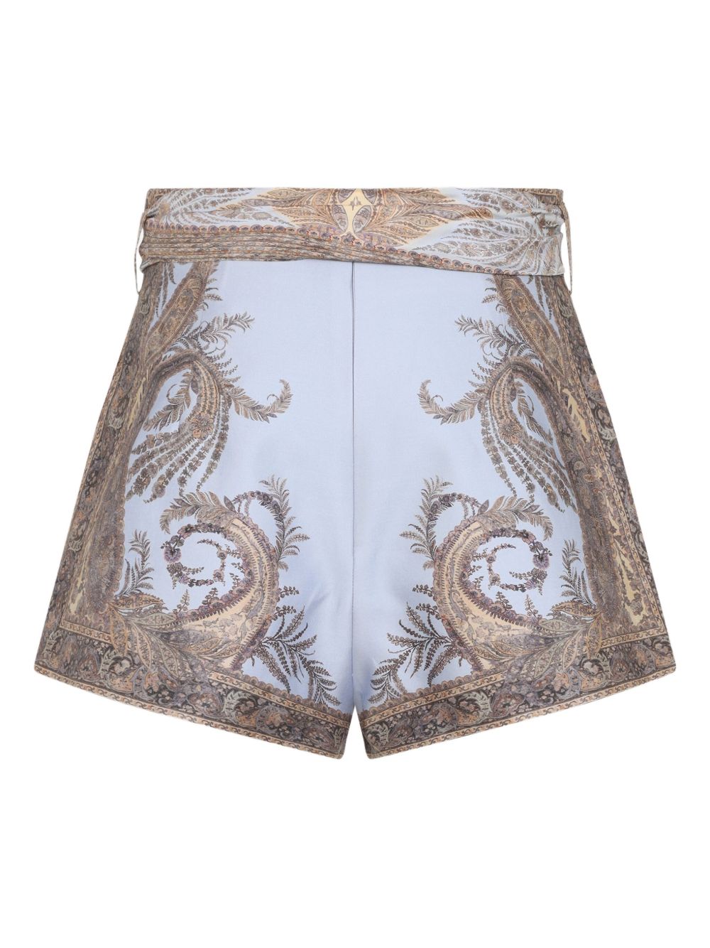 Zimmermann Paisley-print belted shorts