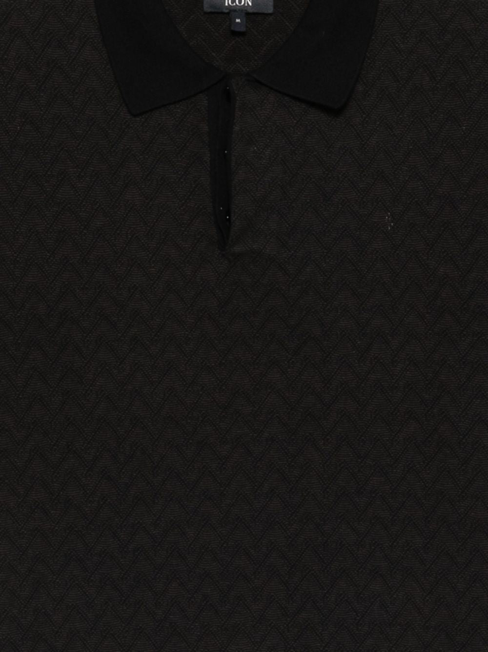 Emporio Armani Icon chevron jacquard polo neck sweater