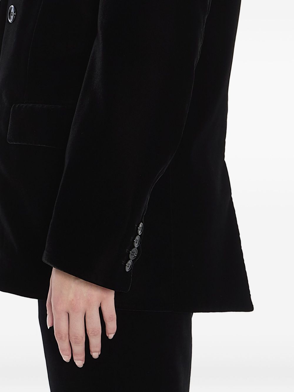 Saint Laurent Cassandre double-breasted velvet jacket