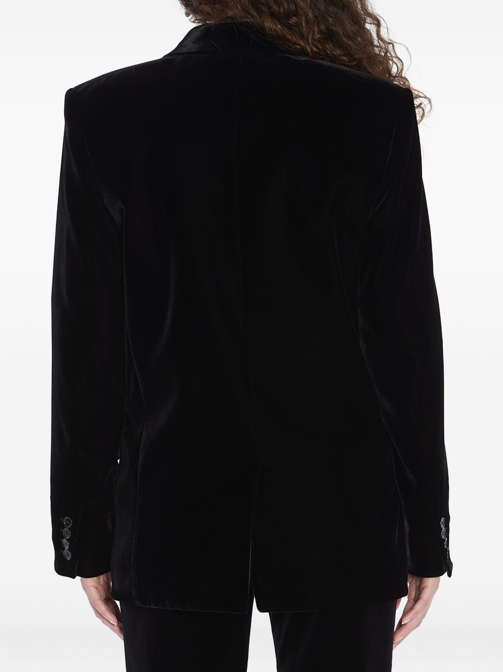Saint Laurent Cassandre double-breasted velvet jacket