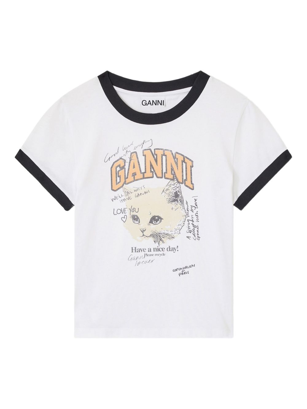 GANNI T-shirts and Polos White