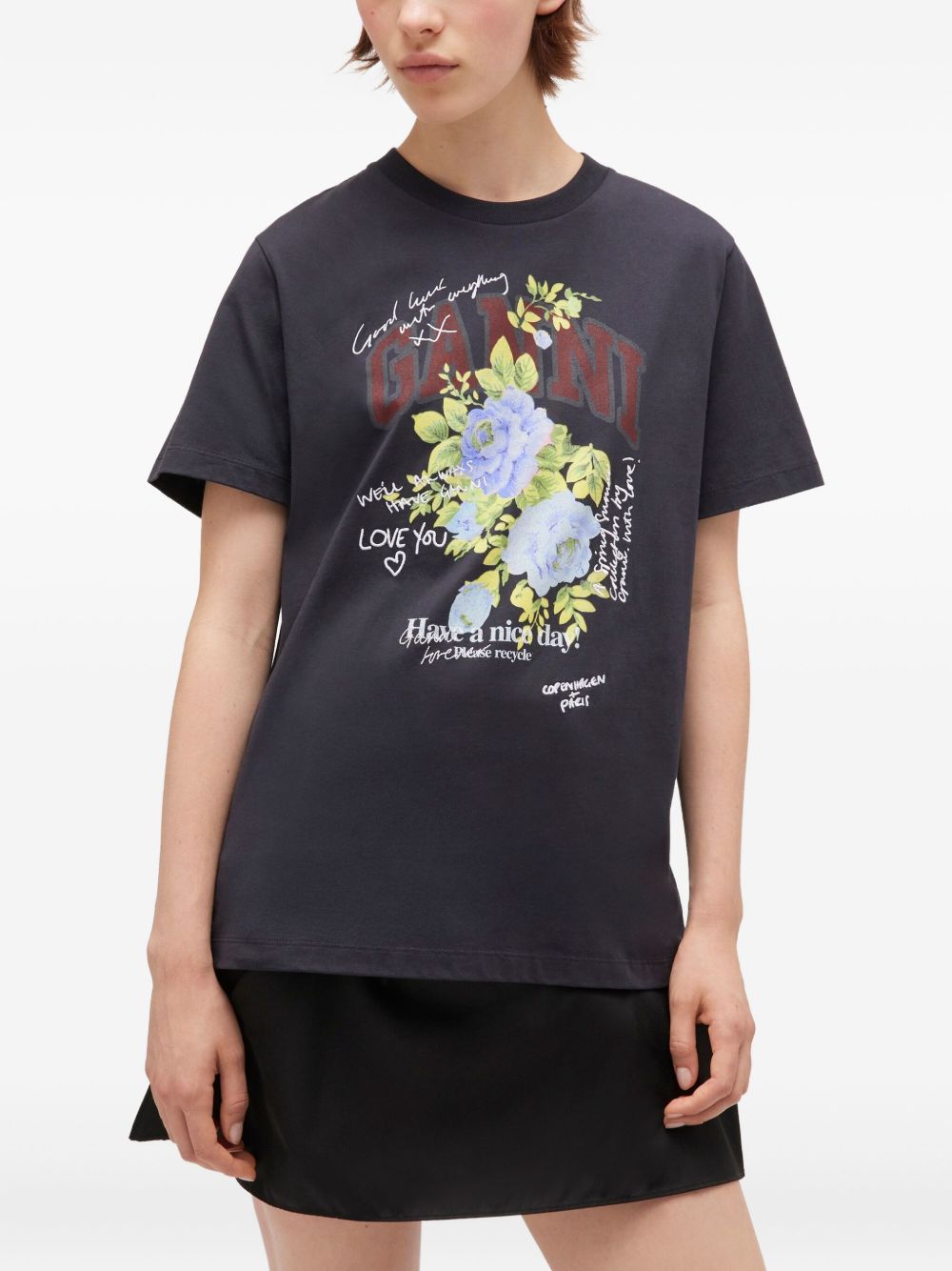 GANNI T-shirts and Polos Grey