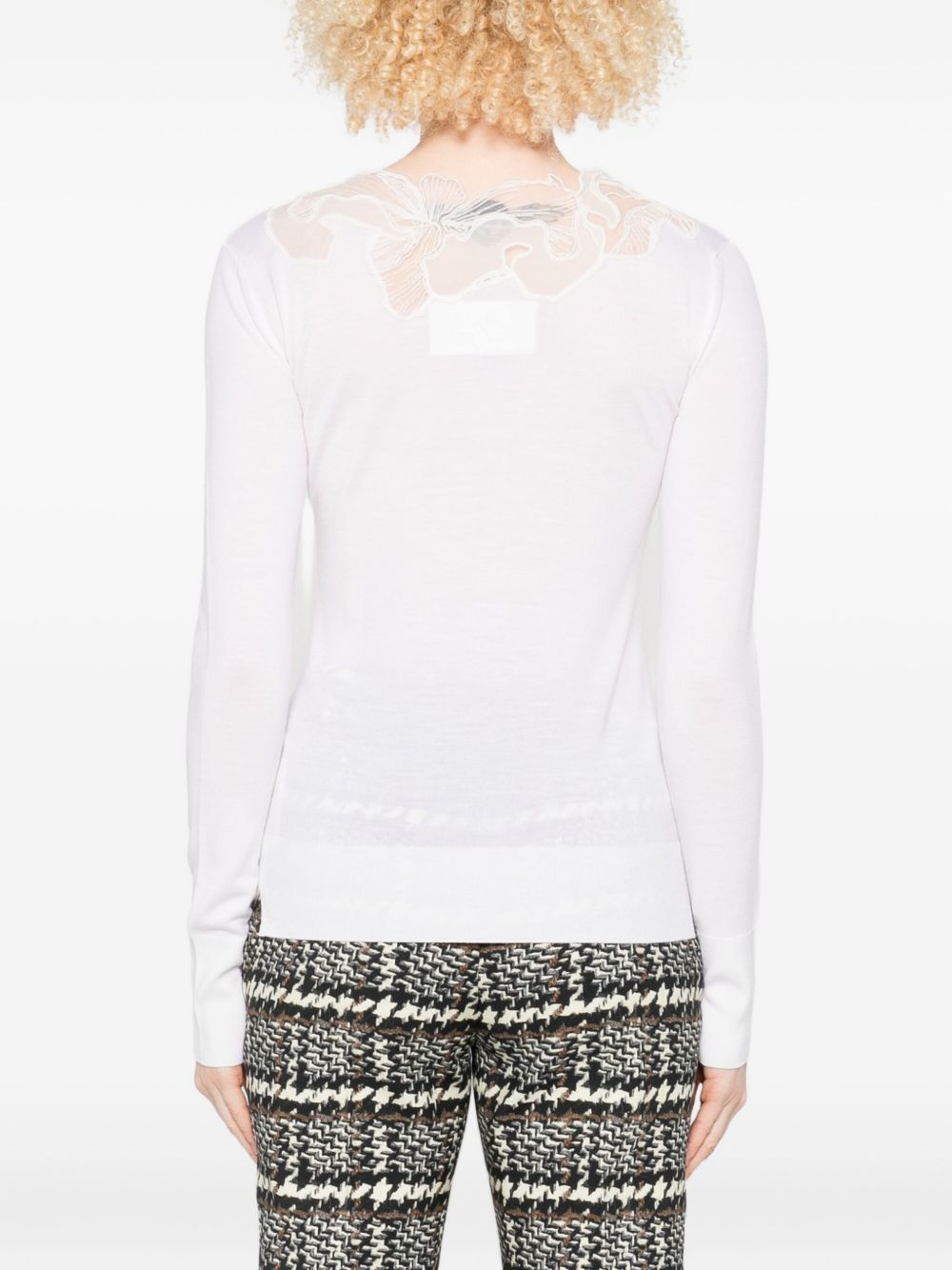 Ermanno Scervino Lace-insert long-sleeve top