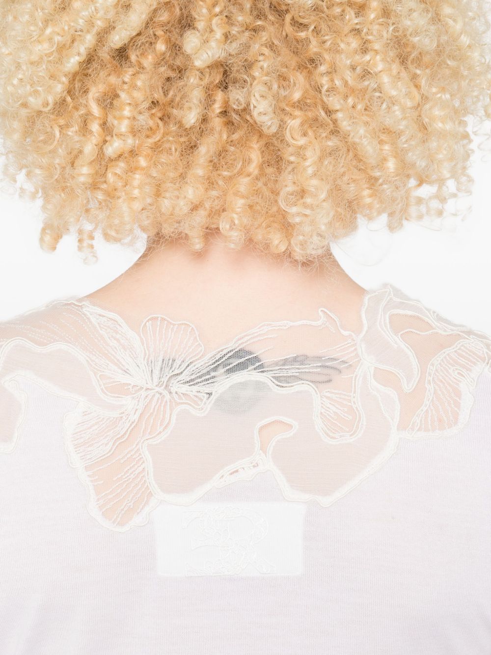 Ermanno Scervino Lace-insert long-sleeve top