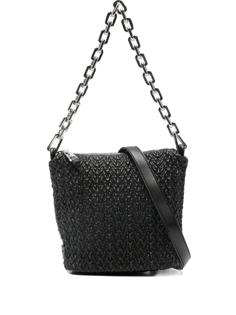 Emporio Armani Small Hobo Bag in Embossed Leather