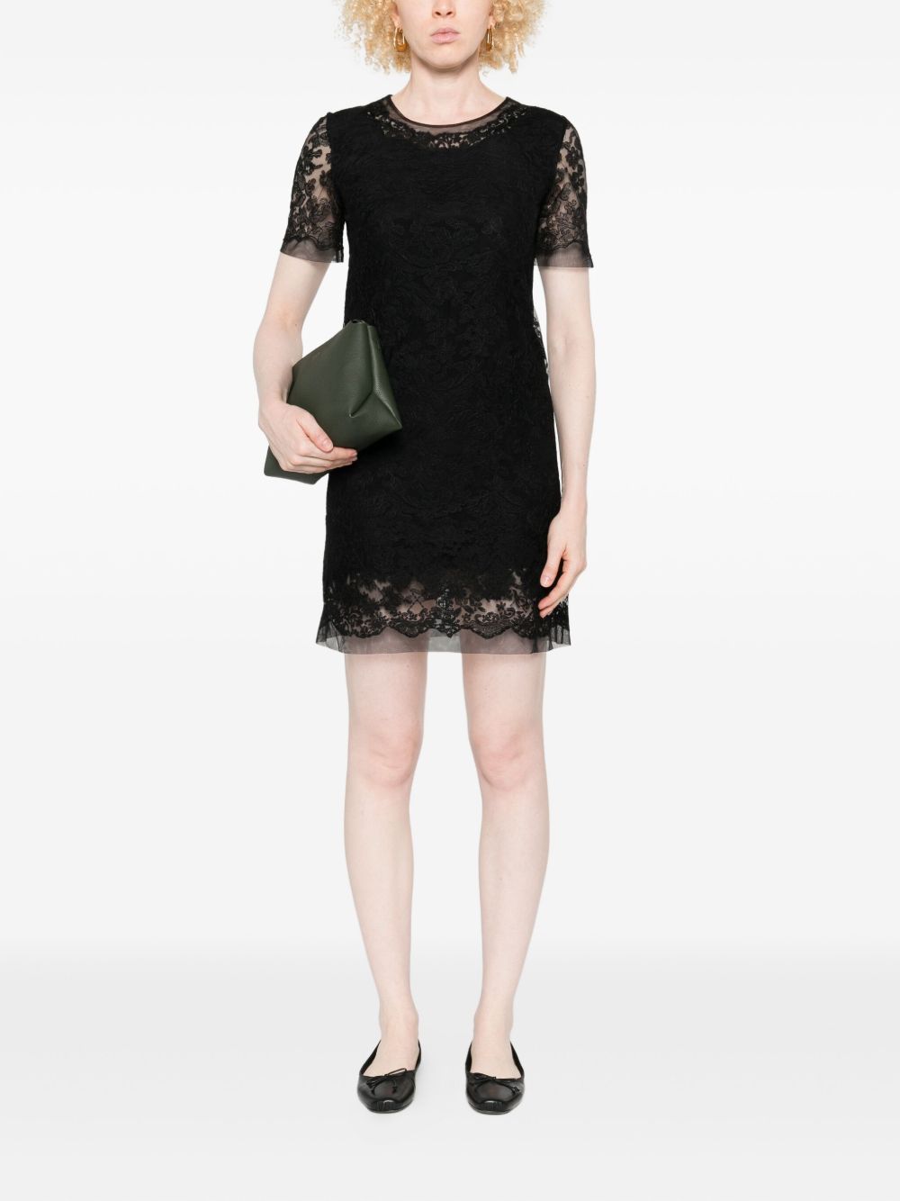 Ermanno Scervino Lace short-sleeve dress