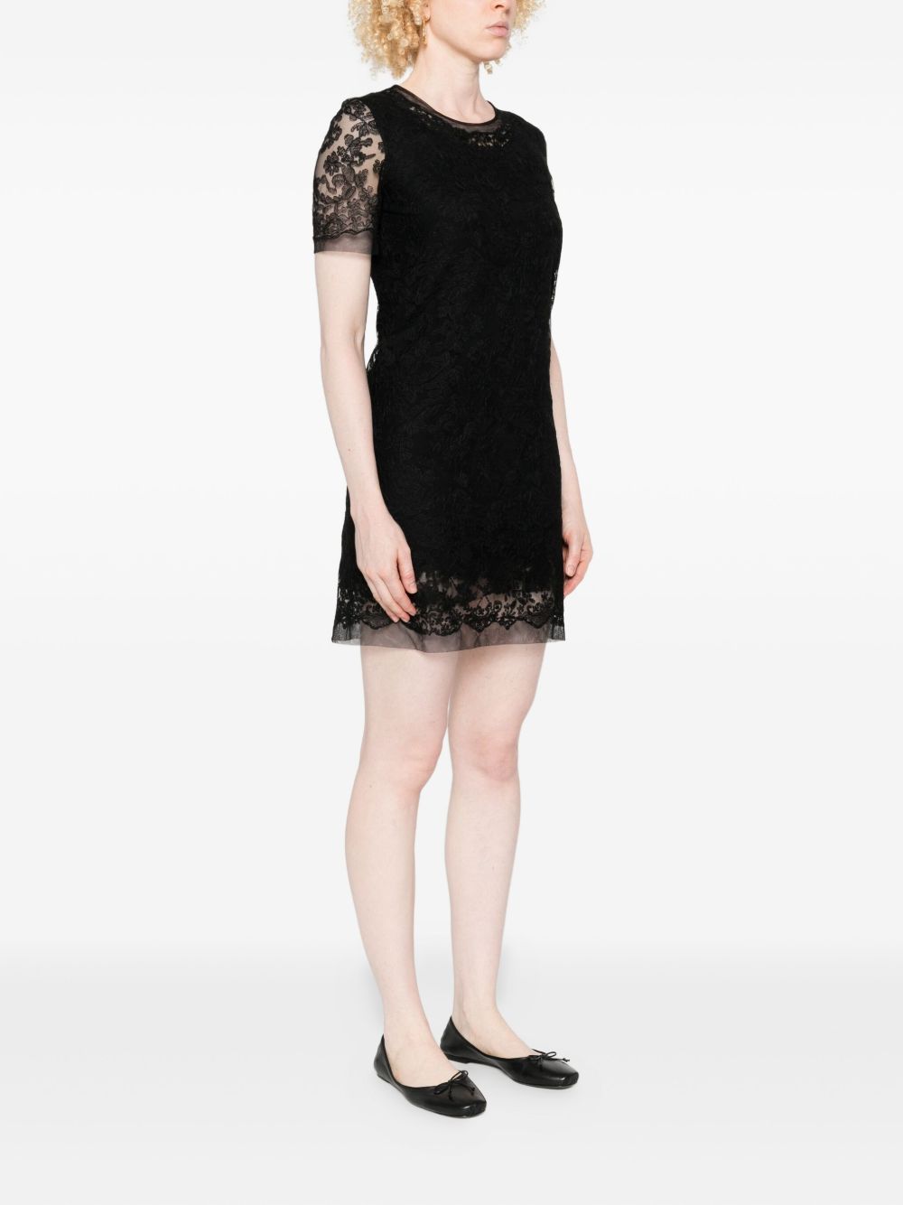 Ermanno Scervino Lace short-sleeve dress