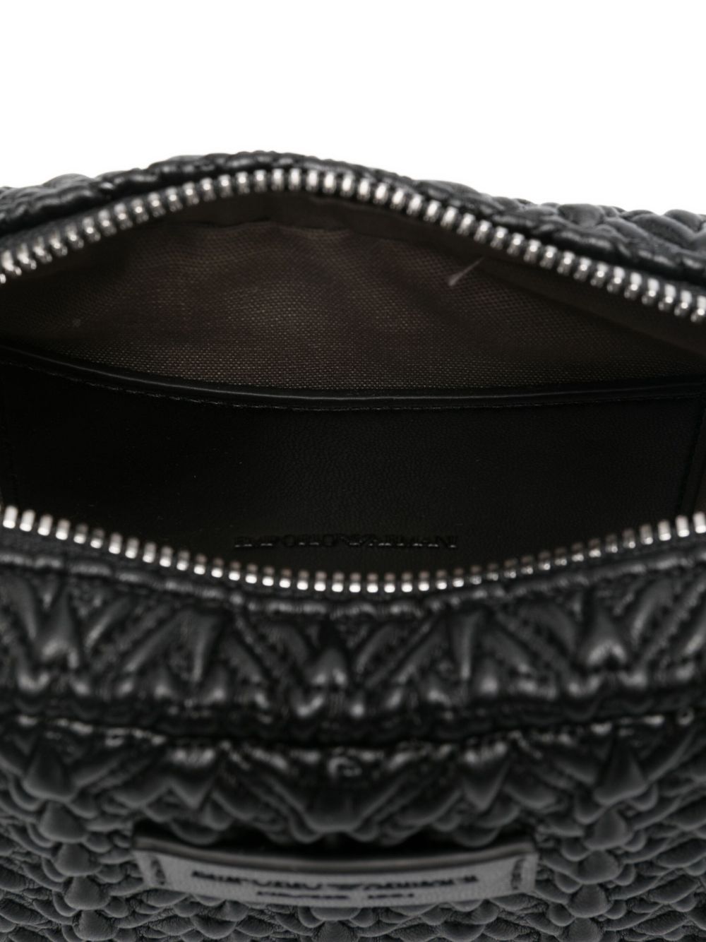 Emporio Armani Embossed camera case with chain shoulder strap